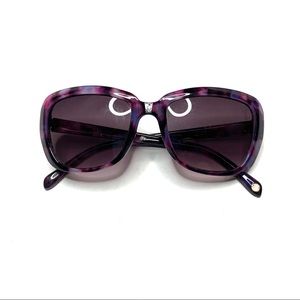 Nine West Oval Purple Sunglasses